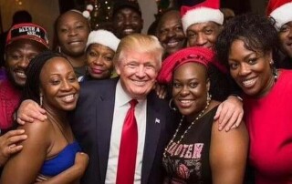 Trump con afroamericani DEEPFAKE